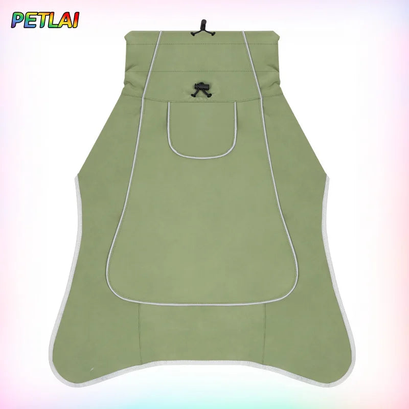 Waterproof outdoor jacket for large dogs