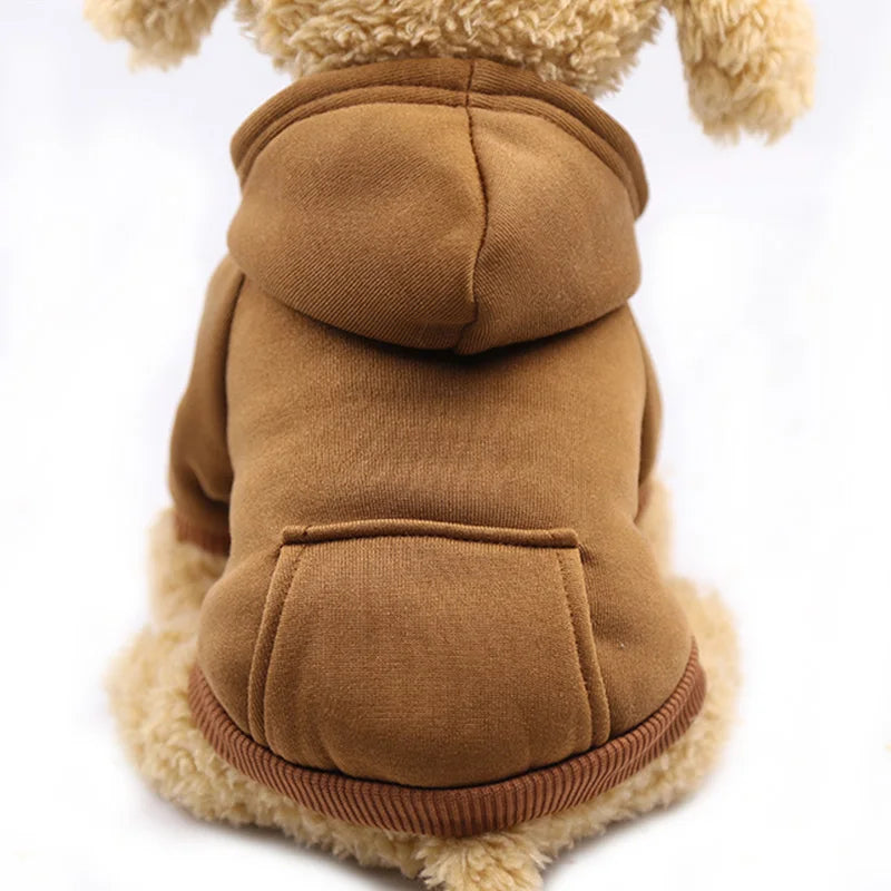 Warm colorful hoodie for small dogs