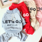 Lets go play games soft cotton jumpsuit for small dogs