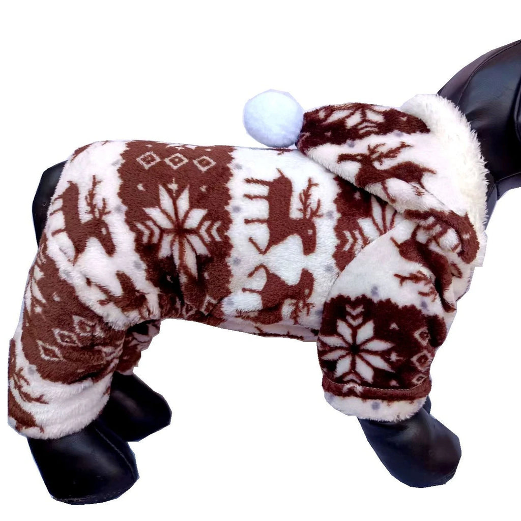 Warm Christmas onesie for small and medium dogs